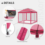 Cozywor 11 ft. x 11 ft. Pop-Up Stahl-Pavillon mit Moskitonetz