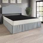 CraftPorch 5-Zoll-Metall-Boxspringbett mit warmgrauem Leinenbezug