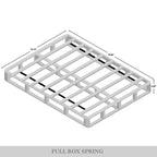 CraftPorch Boxspringbett aus Massivholz (12,7 cm) mit Holzlatten und warmgrauem Leinenbezug