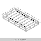 CraftPorch Massivholz-Boxspringbett (8 Zoll) mit Holzlatten