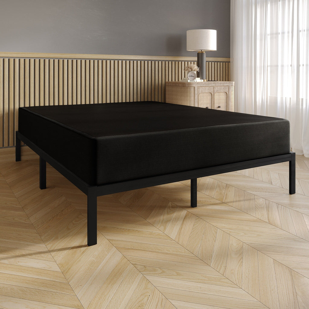 CraftPorch Polsterbett aus Leinen und Metall