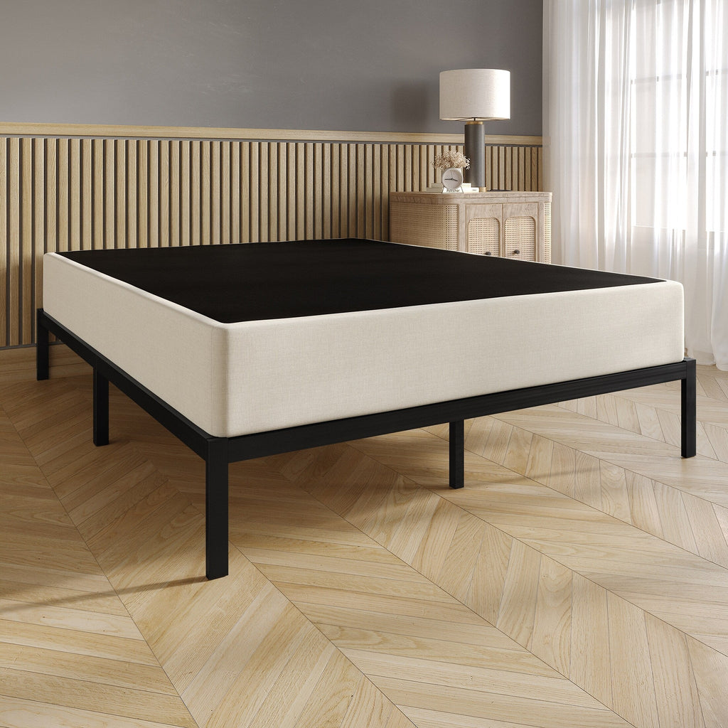 CraftPorch Polsterbett aus Leinen und Metall