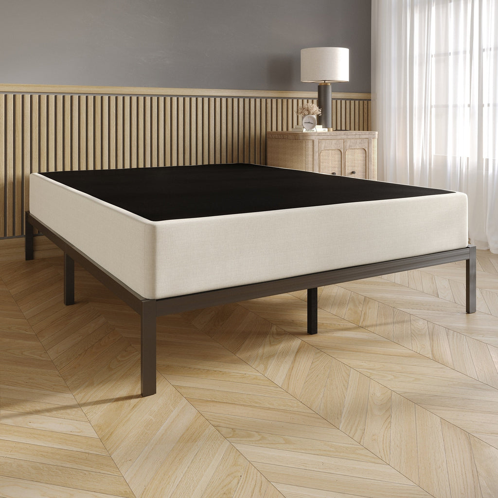 CraftPorch Polsterbett aus Leinen und Metall