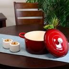 Craftsman 7-Quart-Gusseisen-Rundtopf mit zwei Griffen in Pfefferrot