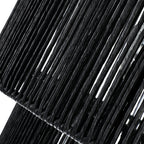 Cynthia 4-flammiger schwarzer Rattan-Trommel-Kronleuchter – 22 Zoll (56 cm)