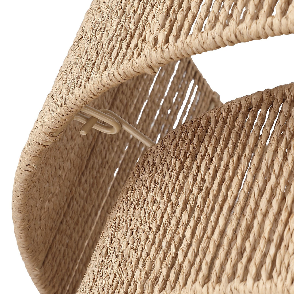 Cynthia 4-flammiger Kronleuchter aus natürlichem Rattan – 22 Zoll (ca. 56 cm)