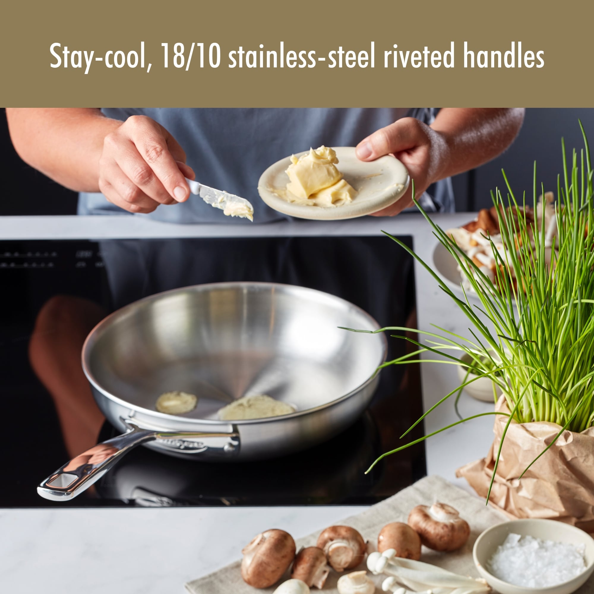 DEMEYERE Essential 5-lagige Edelstahl-Bratpfanne