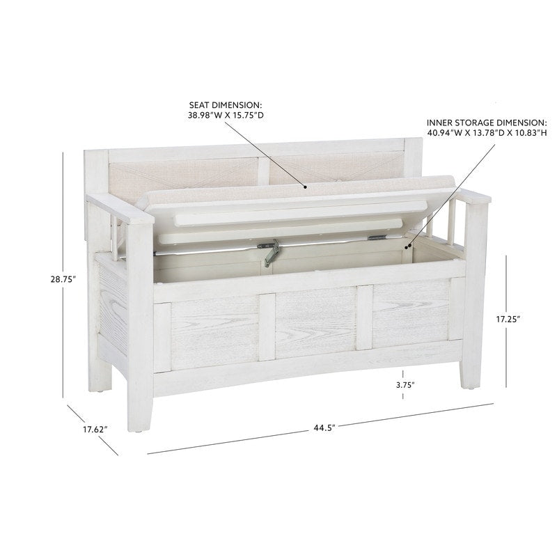 Dahlia Holz-Eingangsbank mit Klappdeckel und Stauraum