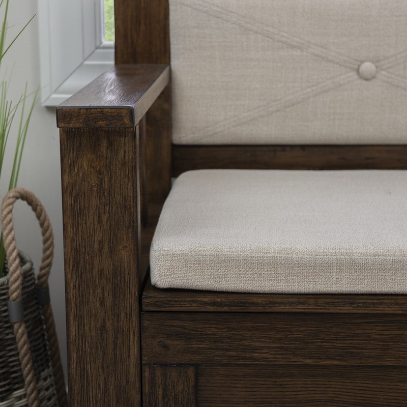 Dahlia Holz-Eingangsbank mit Klappdeckel und Stauraum