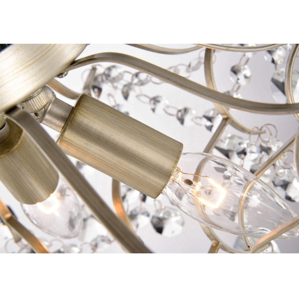 Dalia Elegante 3-flammige Kristall-Deckenleuchte für den Innenbereich