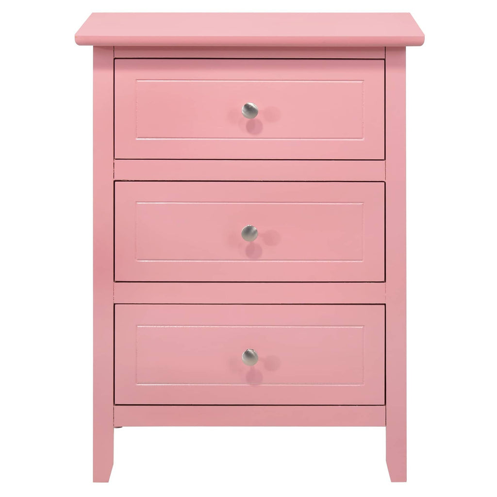 Daniel 3-Schubladen-Nachttisch aus Holz im Übergangsstil