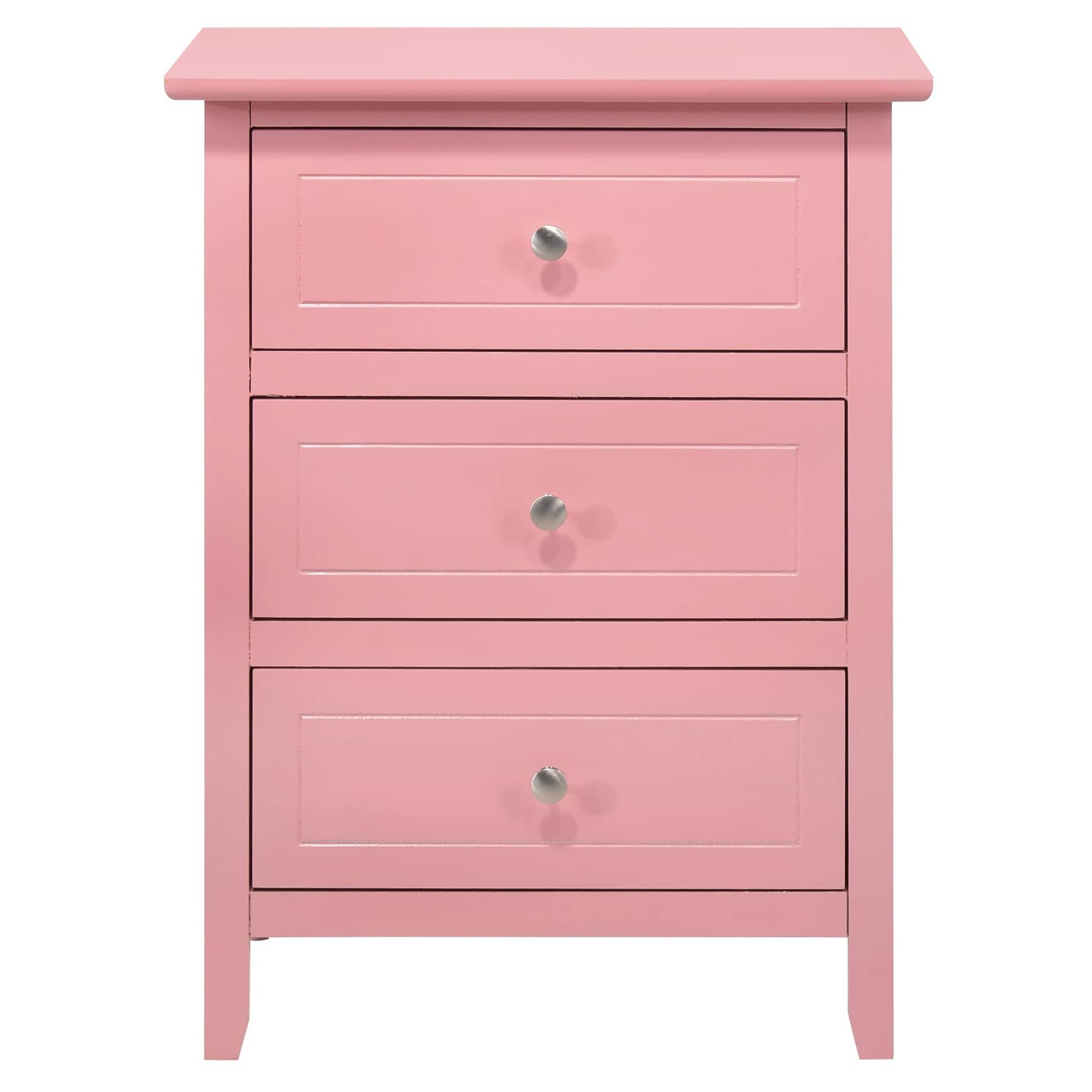 Daniel 3-Schubladen-Nachttisch aus Holz im Übergangsstil