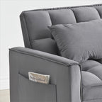 Modernes, dunkelgraues 70,86 cm breites 3-in-1-Schlafsofa mit verstellbarer Rückenlehne und Rollen für das Wohnzimmer