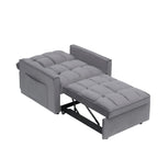 Modernes, dunkelgraues 70,86 cm breites 3-in-1-Schlafsofa mit verstellbarer Rückenlehne und Rollen für das Wohnzimmer