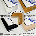 Designart Abstrakte Geode Gold und Blau Marmor Form III Moderner geometrischer gerahmter Leinwanddruck - 3 Paneele