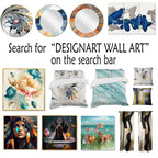 Designart Abstrakte Geode Gold und Blau Marmor Form III Moderner geometrischer gerahmter Leinwanddruck - 3 Paneele