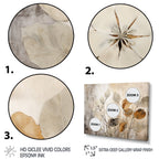 Designart Beige Botanical Impressions III Abstrakte Pflanzenmotive Gerahmter Leinwanddruck