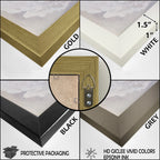 Designart Beige Botanical Impressions III Abstrakte Pflanzenmotive Gerahmter Leinwanddruck