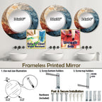 Designart Collage Spiral Abstrakt Moderner Wandspiegel