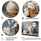 Designart Keramik- und Blumenstillleben I Baum Leinwandbild