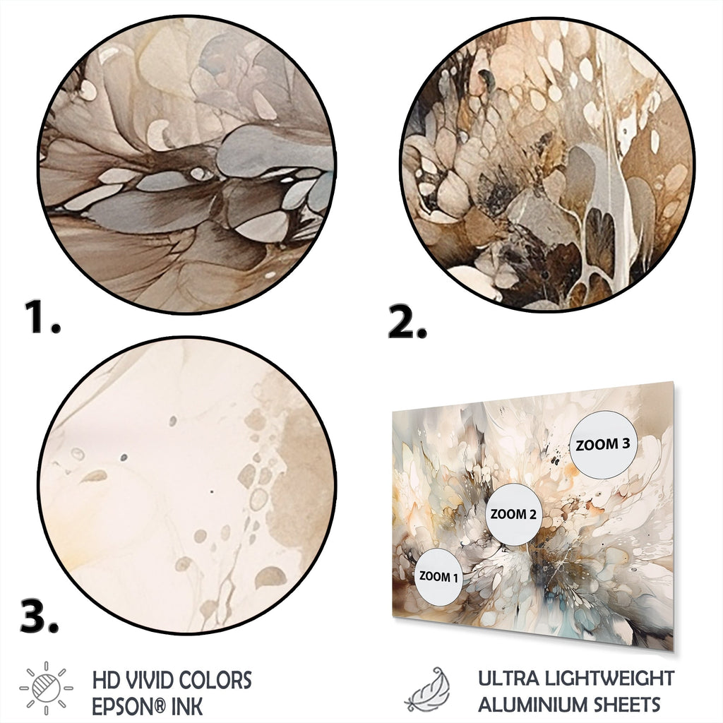 Designart Weiße und graue geometrische Tiefen | Moderne geometrische Metallwandkunst