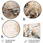 Designart Weiße und graue geometrische Tiefen | Moderne geometrische Metallwandkunst