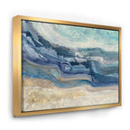 Designart Coast Blue Sea Waves Aquarell Modern Farmhouse Gerahmte Leinwand