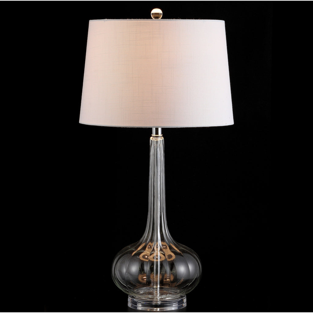 Diamante 28,5 Glas-Tischleuchte in Tropfenform mit LED-Beleuchtung, Rosa (2er-Set) von JONATHAN Y