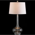 Diamante 28,5 Glas-Tischleuchte in Tropfenform mit LED-Beleuchtung, Rosa (2er-Set) von JONATHAN Y