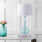 Diamante 28,5 Glas-Tischleuchte in Tropfenform mit LED-Beleuchtung, Rosa (2er-Set) von JONATHAN Y