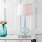 Diamante 28,5 Glas-Tischleuchte in Tropfenform mit LED-Beleuchtung, Rosa (2er-Set) von JONATHAN Y