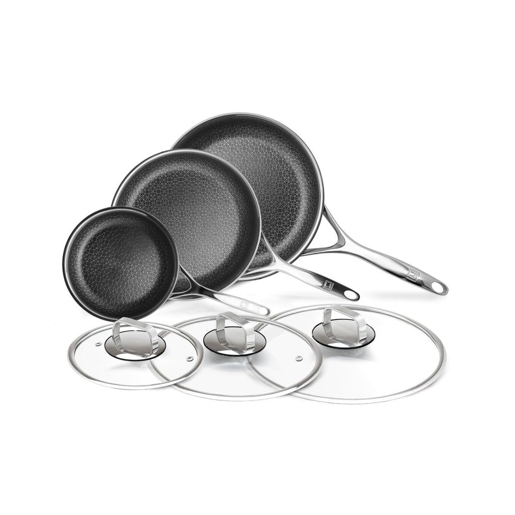 DiamondClad 6-teiliges Hybrid-Antihaft-Bratpfannen-Kochgeschirr-Set