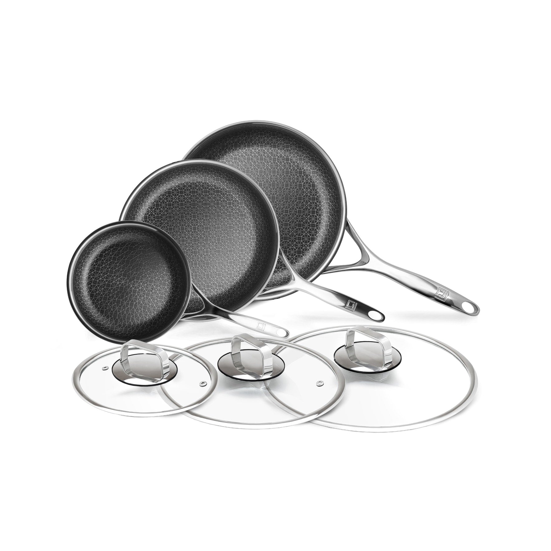 DiamondClad 6-teiliges Hybrid-Antihaft-Bratpfannen-Kochgeschirr-Set