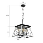 Dimmbarer 4-flammiger Kronleuchter im Landhausstil für Esszimmer (ohne Leuchtmittel)