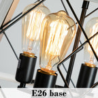 Dimmbarer 4-flammiger Kronleuchter im Landhausstil für Esszimmer (ohne Leuchtmittel)