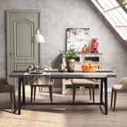 Esstisch für 8 Personen, 70,87 Zoll (180 cm) rechteckiger Küchentisch aus Holz