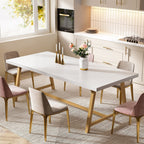 Esstisch für 8 Personen, 70,87 Zoll (180 cm) rechteckiger Küchentisch aus Holz