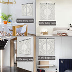 Wanddeko aus elfenbeinweißem Holz mit Blumenmuster und schwarzen Akzenten (2er-Set)