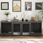 Hundebox-Möbel - Hundezwinger aus Holz mit Raumteiler und 2 Schubladen