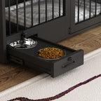 Hundebox-Möbel - Hundezwinger aus Holz mit Raumteiler und 2 Schubladen