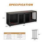 Hundebox-Möbel - Hundezwinger aus Holz mit Raumteiler und 2 Schubladen