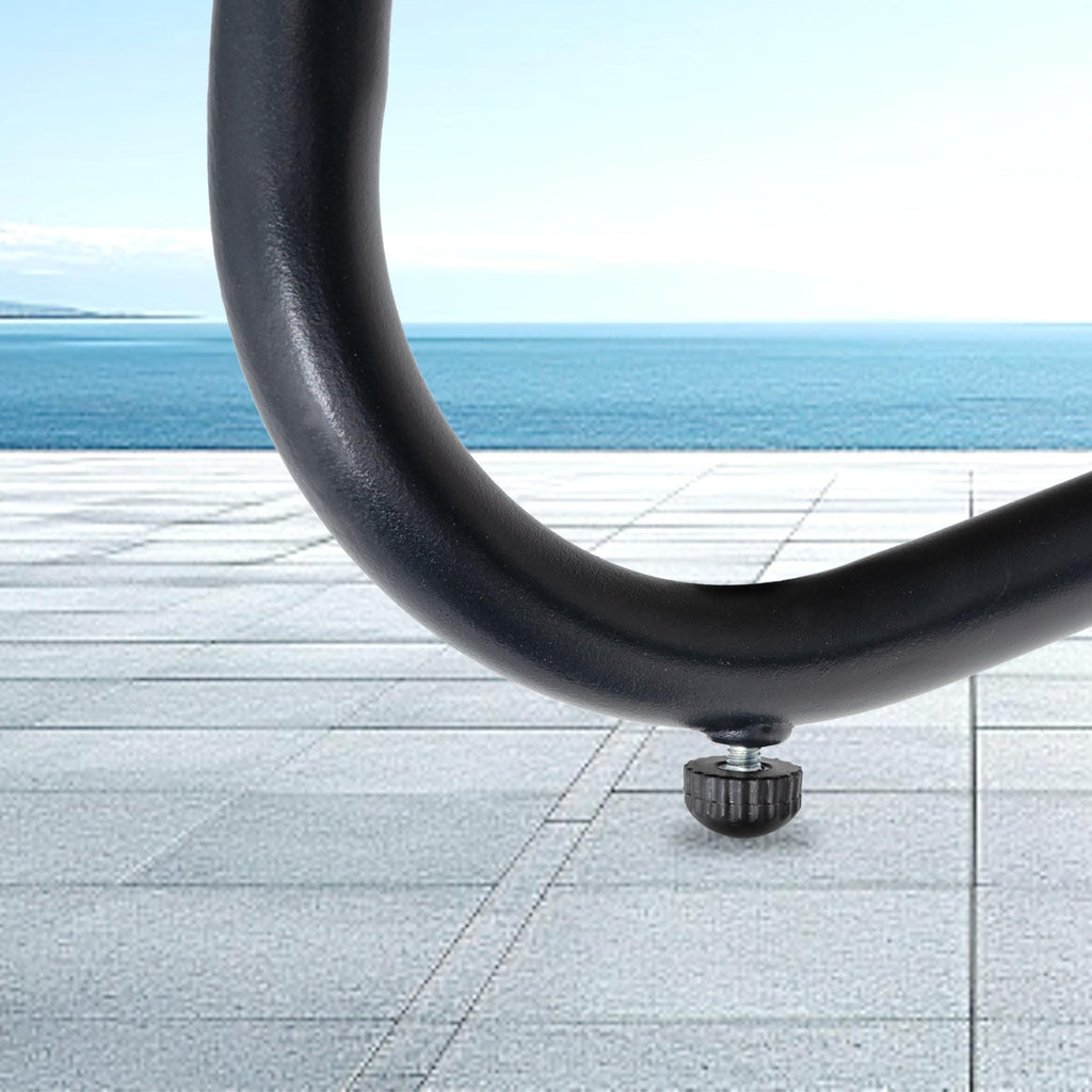 Doppel-Papasan-Sessel mit Kissen, wetterfestem PE-Rattan und Metallrahmen für den Innen- und Außenbereich