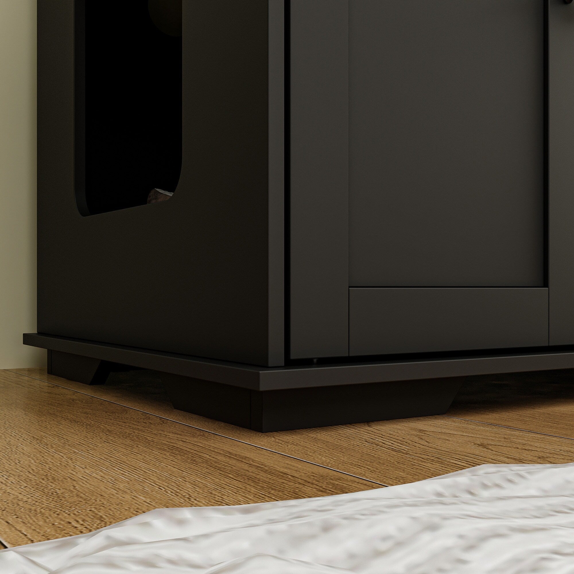 Doppelte Privatsphäre im Haustier-WC, Katzenklo-Versteckmöbel