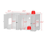 Doppelte Privatsphäre im Haustier-WC, Katzenklo-Versteckmöbel