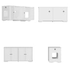 Doppelte Privatsphäre im Haustier-WC, Katzenklo-Versteckmöbel