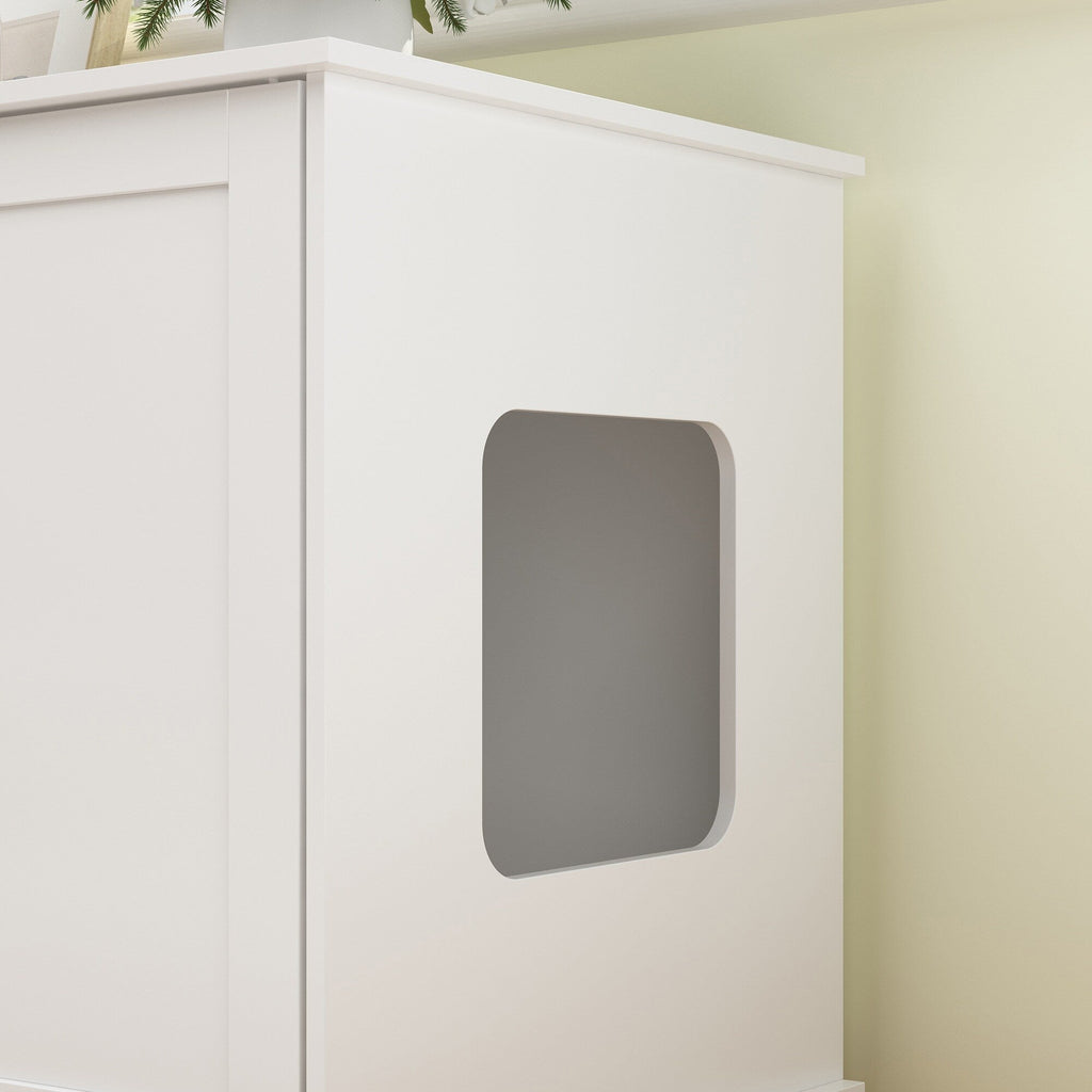 Doppelte Privatsphäre im Haustier-WC, Katzenklo-Versteckmöbel