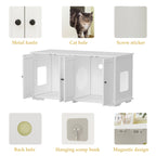 Doppelte Privatsphäre im Haustier-WC, Katzenklo-Versteckmöbel