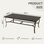 EGEIROS LIFE AluLux 9-teiliges Aluminium-Gartenmöbelset mit 2 drehbaren Esszimmerstühlen, 6 Esszimmerstühlen und waschbaren Kissen