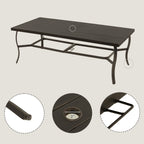 EGEIROS LIFE AluLux 9-teiliges Aluminium-Gartenmöbelset mit 2 drehbaren Esszimmerstühlen, 6 Esszimmerstühlen und waschbaren Kissen