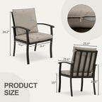 EGEIROS LIFE AluLux 9-teiliges Aluminium-Gartenmöbelset mit 2 drehbaren Esszimmerstühlen, 6 Esszimmerstühlen und waschbaren Kissen